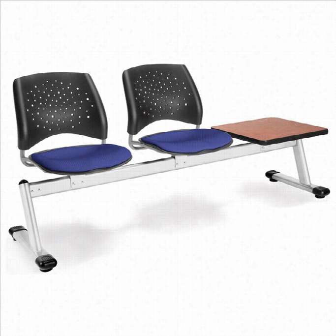 Ofm Satr Shine Seating Iwth 2 Seats And Table In Royal Blue An Cherry