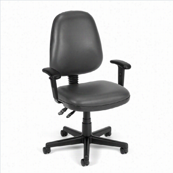 Ofm Strton Series Computer Task Offce Chair With Arms N Charcoal