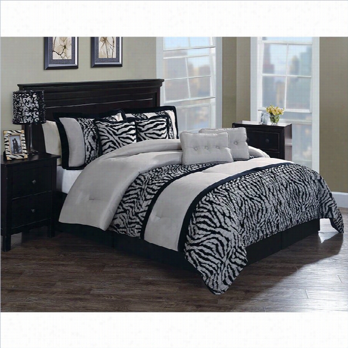 Pem America Pleated Safari Stripe Comforter Set-queen