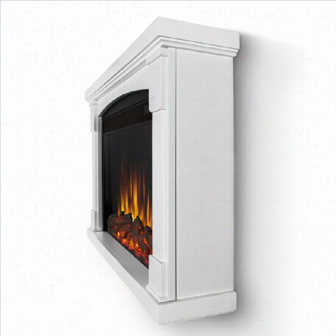 Real Flame Slim Brighton Electric Wall Fireplca E In White