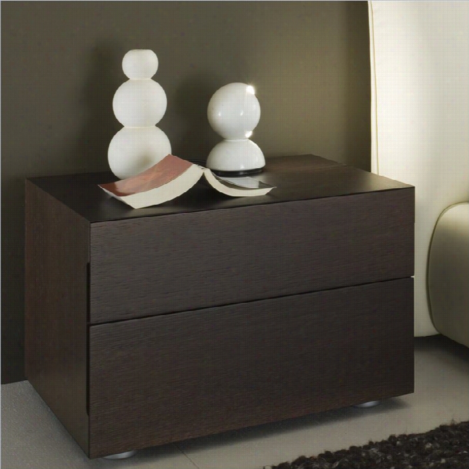 Rossetto Sound 2 Drawer Night Sand In Wenge