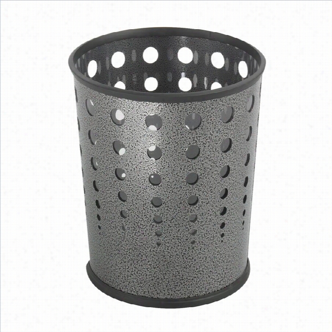 Safco Bu Bble Wastebasket In Charcoal - Set Of 3