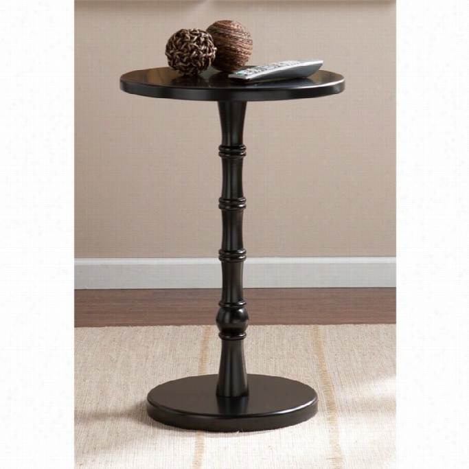 Southern Enterpriss Rossu Mround Accent Table Inblack