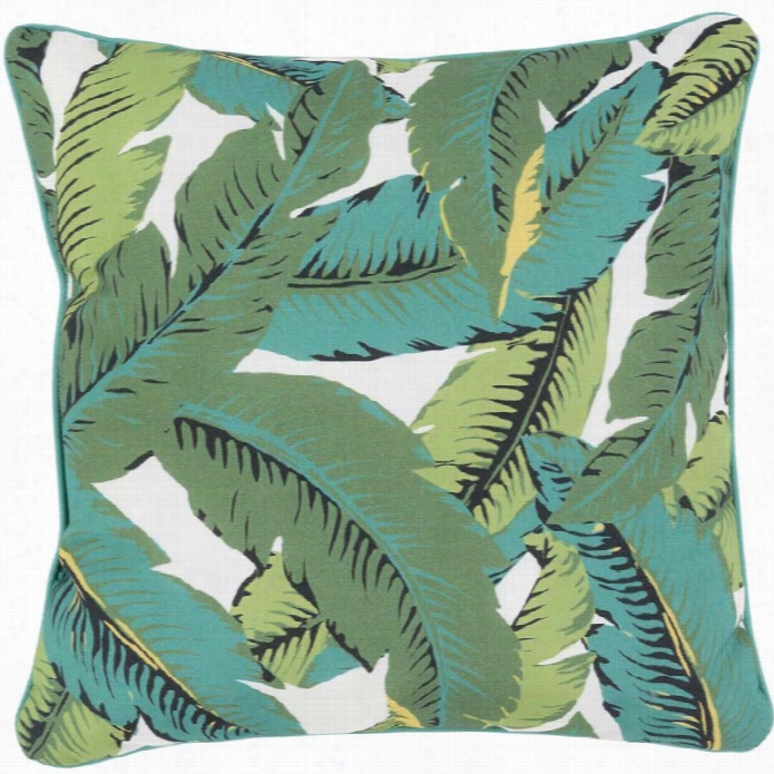 Suryya Ulani Poly Fill 16 Square Pillow In Green