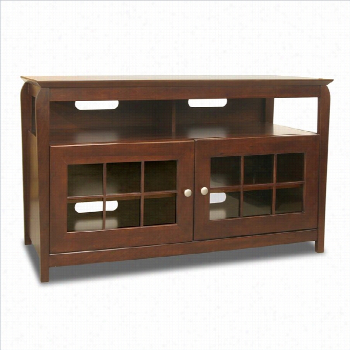 Tech-craft Veneto 48 Hi-boy Wood Lcd/plasma Tv Stand In Rich Walnut Finis H