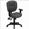 Flash Furniture Mid Back Ergonomic Task Office Chair with Arms in Gray