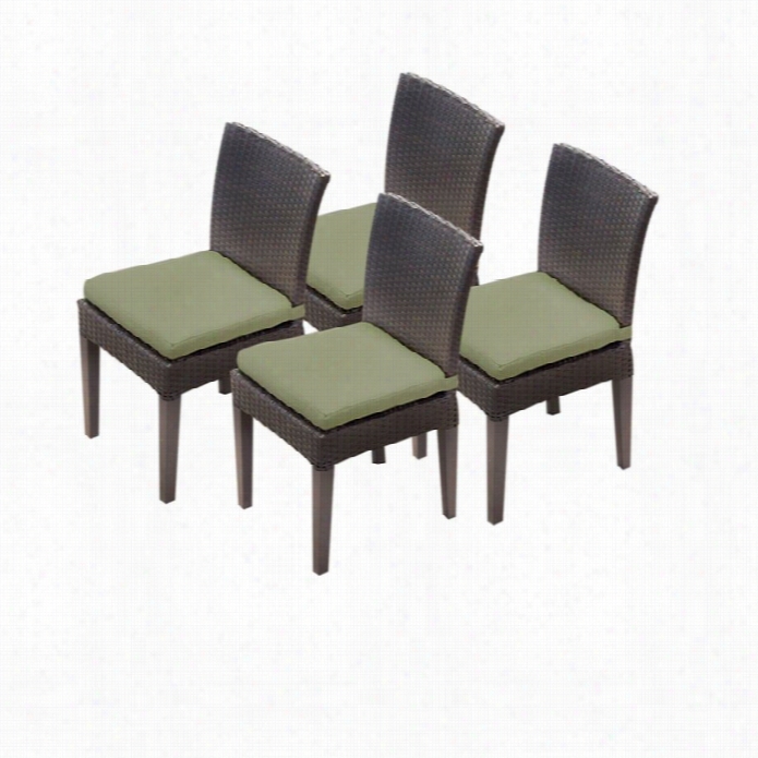 Tkc Napa Wicker Patio Dining Chairs In Cilantro (set Of 4)