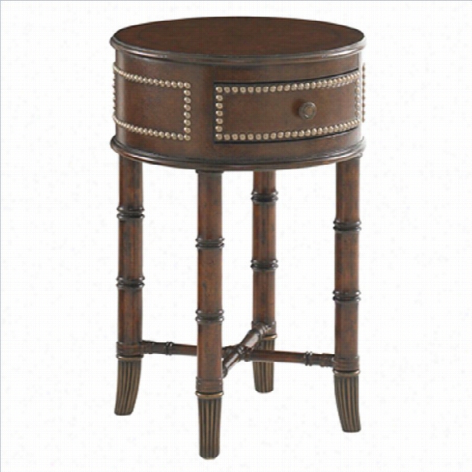 Tommy Bahamah Ome Landar Bandera Accent Table In Rich Tobacco
