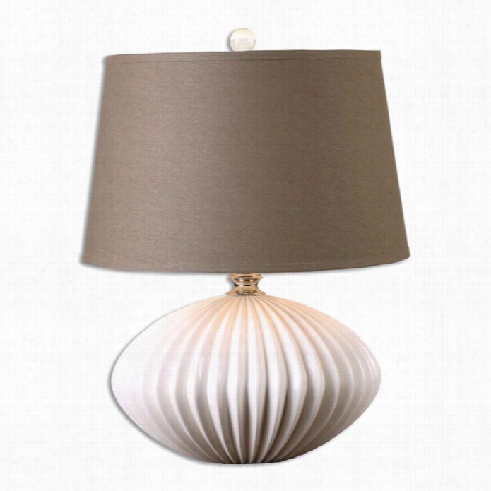 Uttermost Bariano Gloss White Tablle Lamp