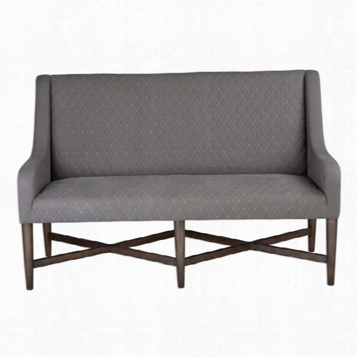 Uttermost Kallen Gray Cloth Of Flax Bench