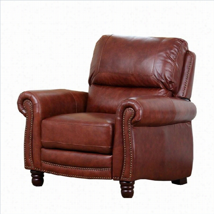 Abbyson Living Aron Laether Recliner In B Rown