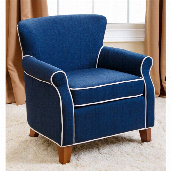 Abbyson Living Jackie Kids Fabric Mini Armchair I Navy Blue