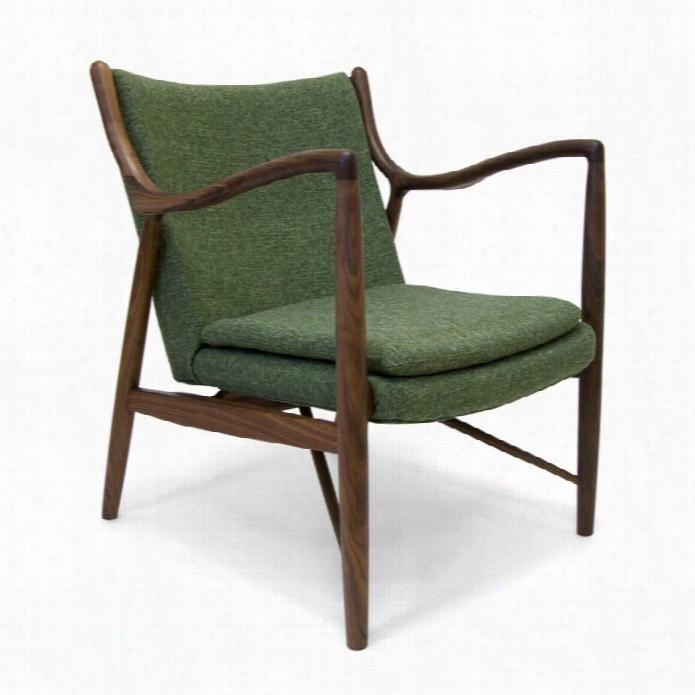 Aeon Furnitur Esyracuse Lounge Dining Chair In Walnut And Verdant