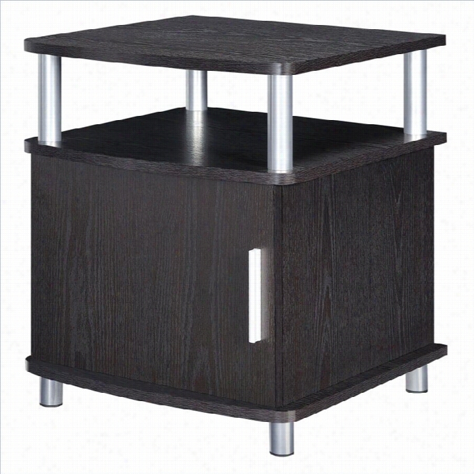 Altra Furniture Crason End Table With Storage In Espresso Finish