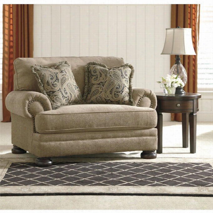 Ashley Keereel Fabric Accent Chair And A Half In Snd