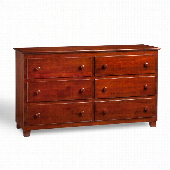 Atlanttic Equipage 6 Drawer Dresser In Antique Walnut