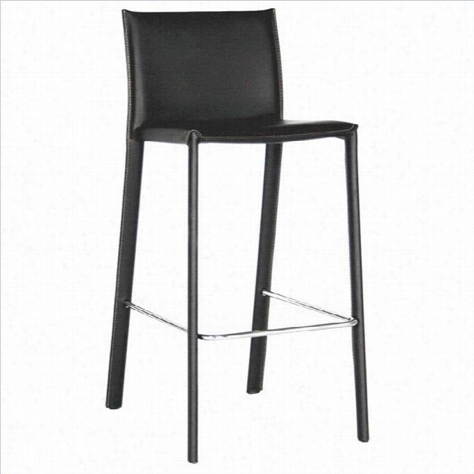 Baxton Studio Crawforf Counter Height Stool In Black (set Of 2)