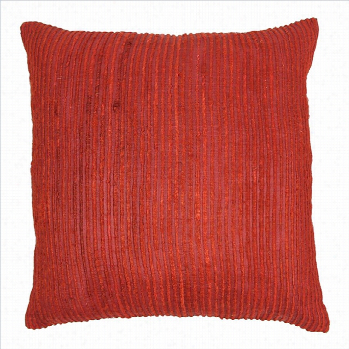 Blazing Nesdles Woven Throw Pilloww In Red