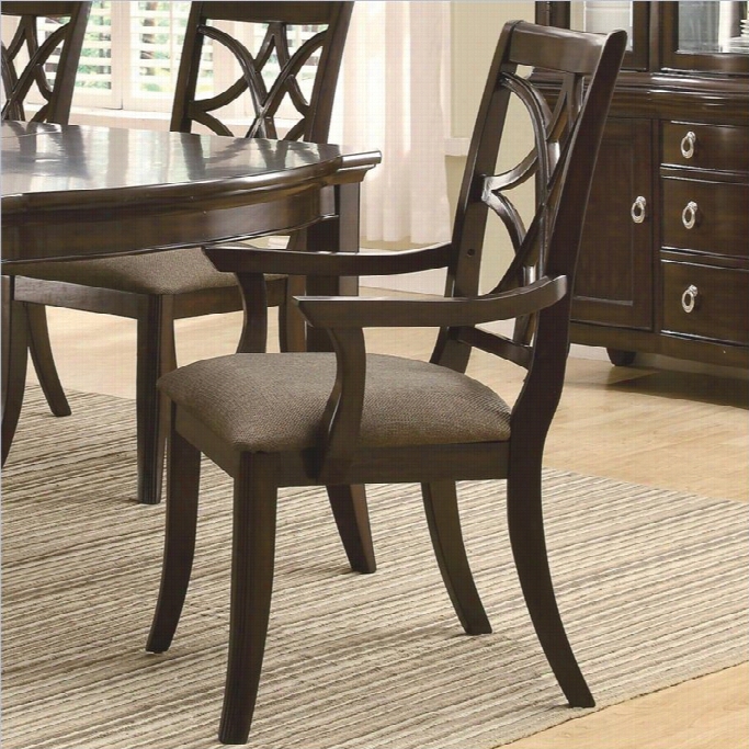 Coaster Meredith Arm Dining Chair With Fabric Cushion Seating