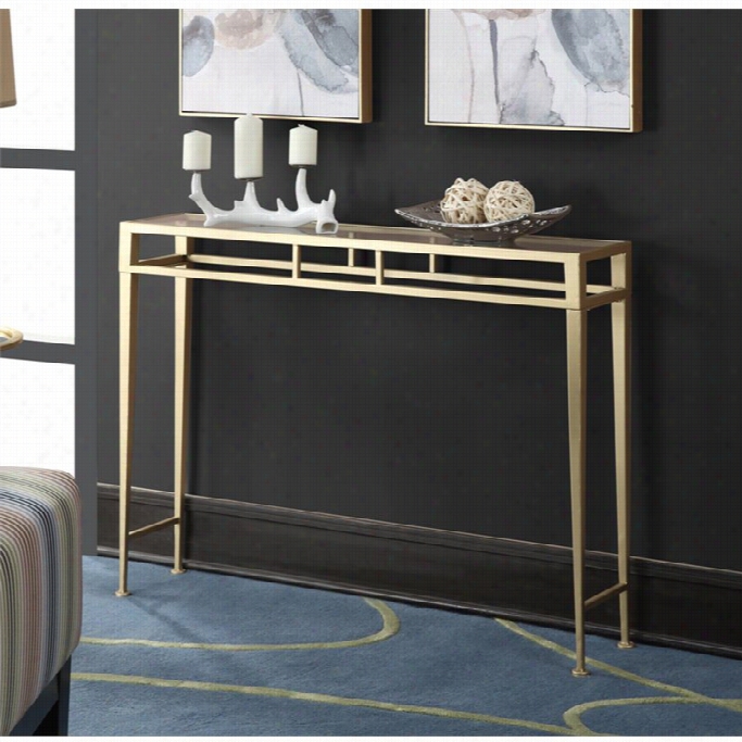 Con Venience Concepts Gold Coast Jul I A Hall Consolee Table In Gold