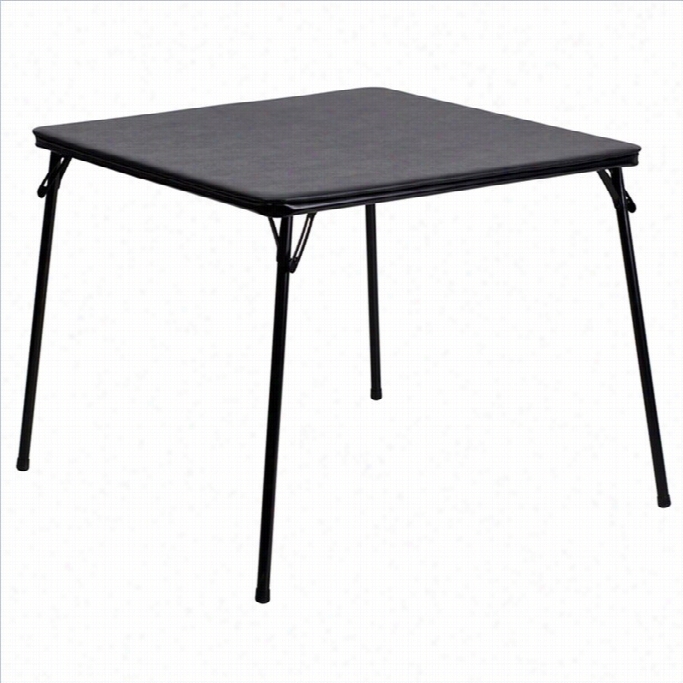 Flash Furnitude Folding Card Table In Black