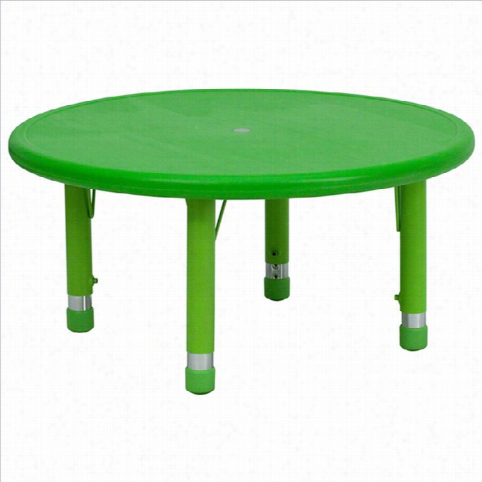 Flash Furniture Round Activity Table In Green-33 Icnh