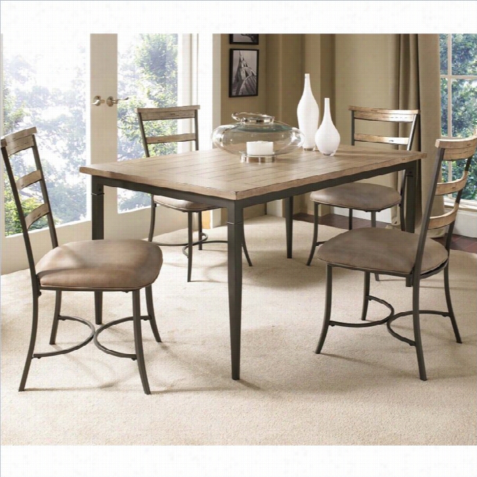 Hillsdale Charleston 5 Piece Rectangle Wood Dining Set