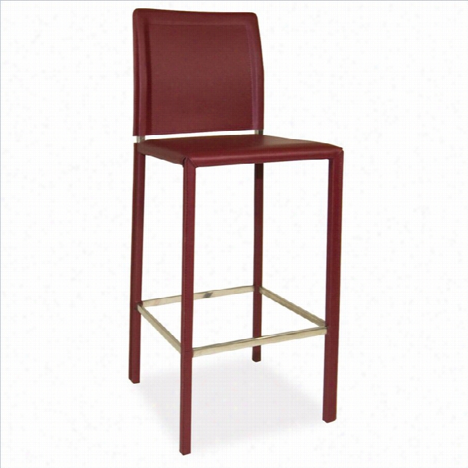 Moe's Home Collection Stallo 30 Bar Stool In Red