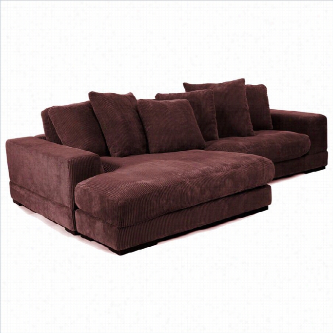 Moe's Plunge Sectional In Mysterious Brown