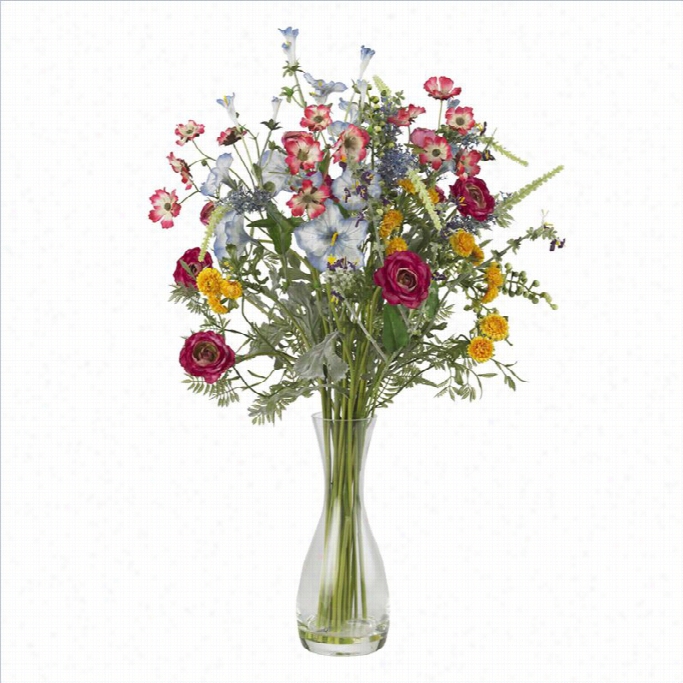 Nearly Natural Veranda  Garden Silk Flower Arrangement