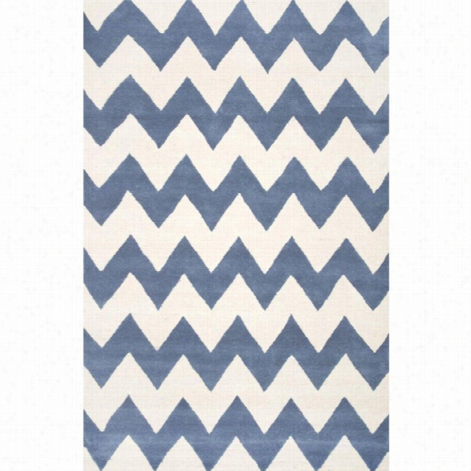 Nuloom 7' 6 X '9 6 Hand Tufted Cassidy Chvron Rug In Blue