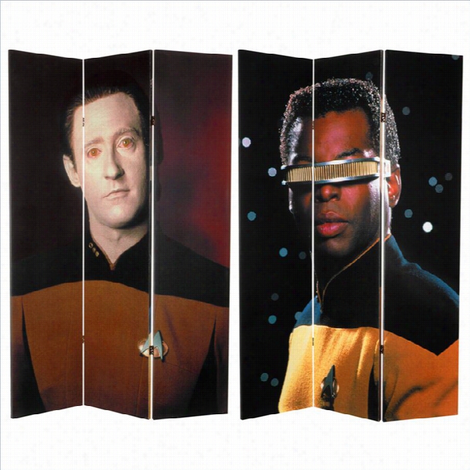 Oriental Star Trek Data And Laforge Room Divider