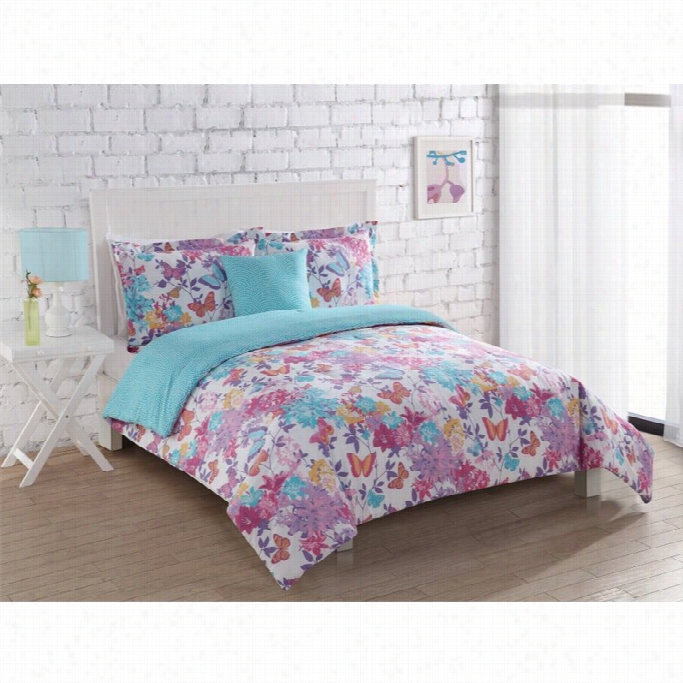 Pem America Butterfly Winds Comforter And Sham-twin