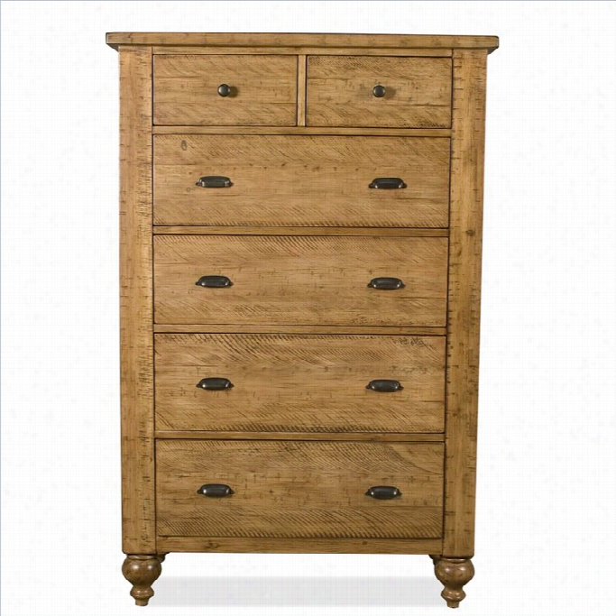 Riverside Furniture Summerhill 6 Drawer Chest In Canby Rustic Pine