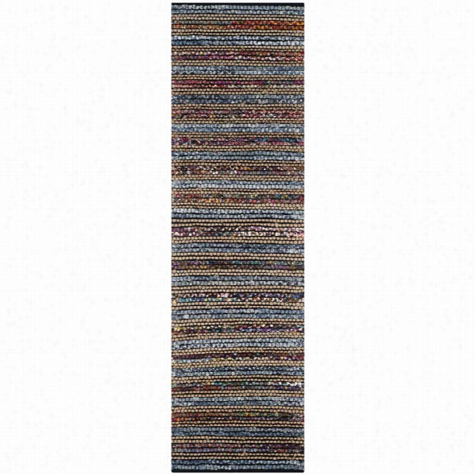Safavii Eh Cape Cod Blue Contemporary Rug - Runner 2'3 X  6'