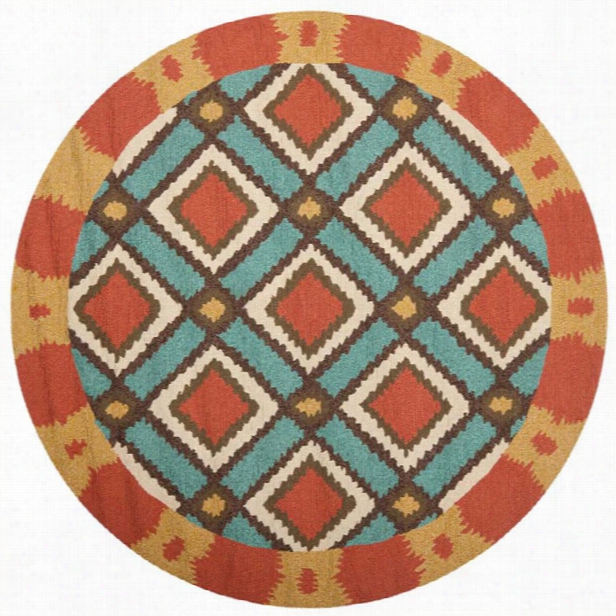 Safavieh Four Seasons Light Blue Indoor Outdoor Rug - Round 4'