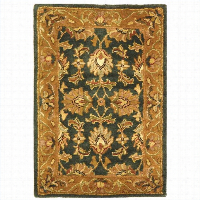 Safavieh Heritagge Accent Rug In Dark Green / Gol D