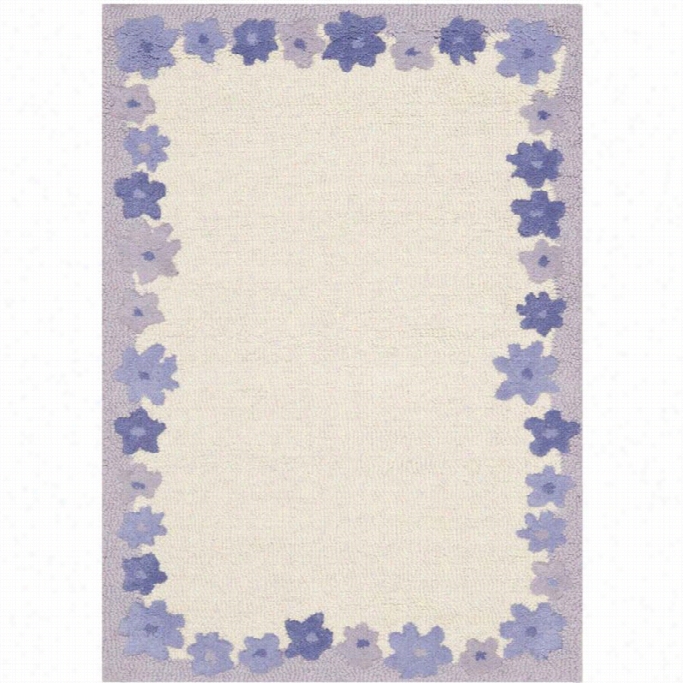 Safavish Safavieh Kids Accent Rug In Ivoory / Lavander