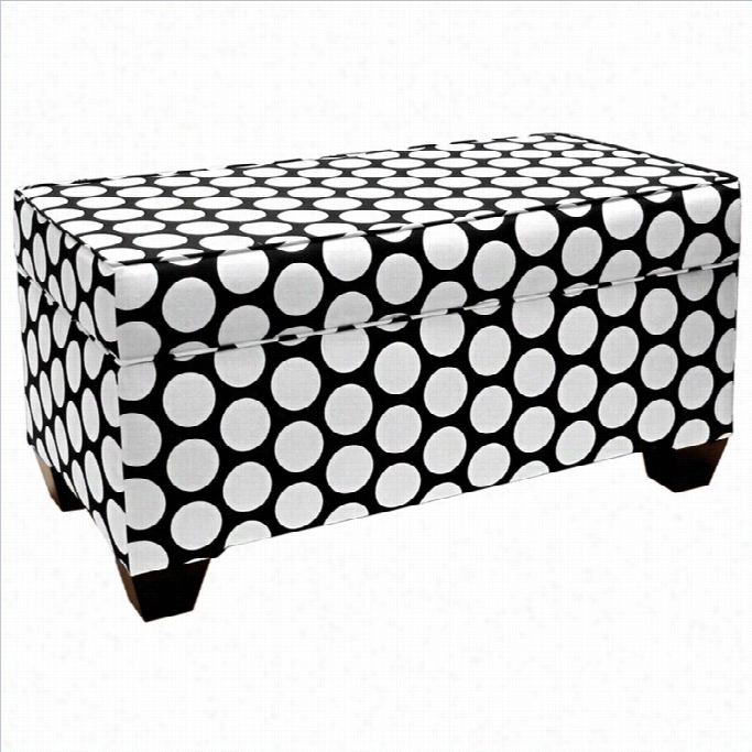 Skyline Furniture Storage Bench In Black And White