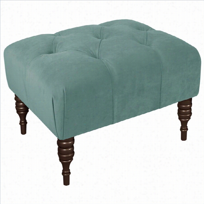 Skyline Furniture Tufted Ssuare Ottoman In Acribbean