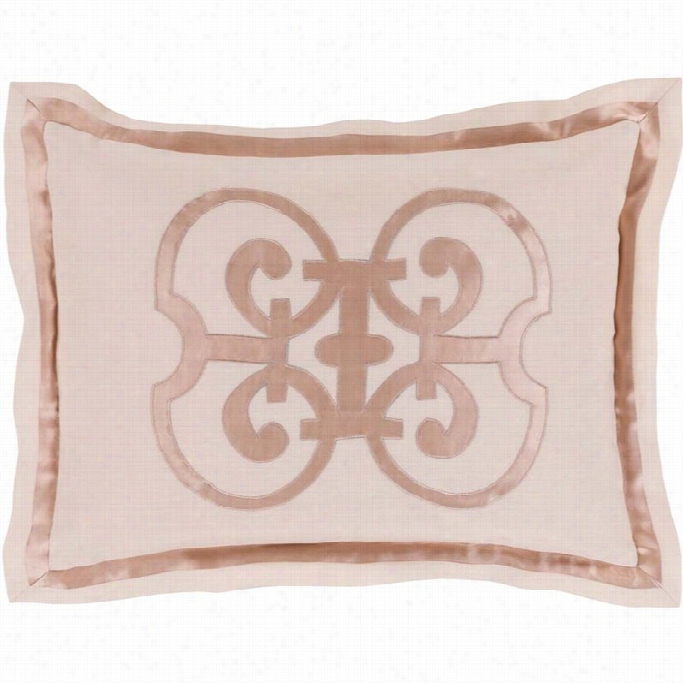 Surya Versaille Wwoven Linen King Sham In Pink