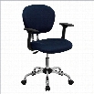 Flash Furniture Mid-Back Mesh Task Office Chair with Arms in Navy