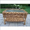 Oakland Living Resin Wicker Coffee Table in Natural