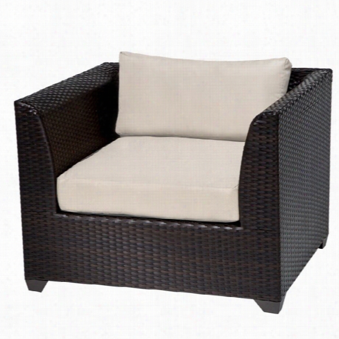 Tkc Barbados Outdoor Wicker Club Chair In Beige