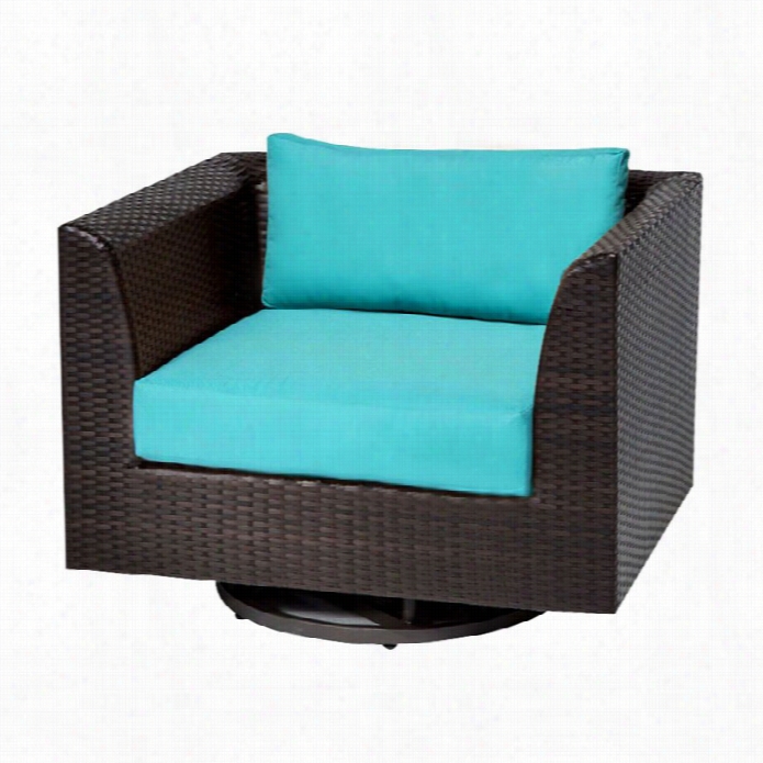 Tkc Barbados Outdoor Wicker Swivel Chair In Aruba