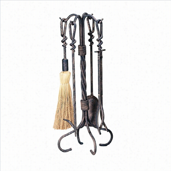 Uniflame 5 Piece Antique Rust Wroughr Iron Toolset