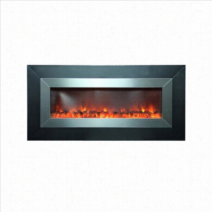 Yosemite Homee 53inch Wall-mount Elecric Fireplace I Nstainlees Steel