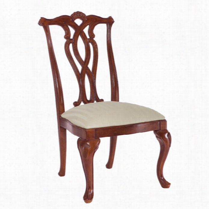 Ameircan Drew Cherry Grove Pierced Back Dining Cchair In Antique Cherry