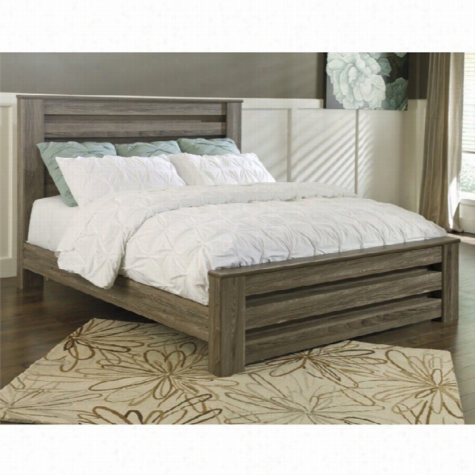 Ashley Zelen Woo D Kin G Rail Panel Bed In Brown