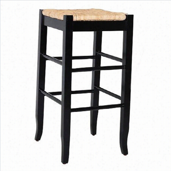 Boraam Sq Rush 29 Stationnary Bar Stool In Black